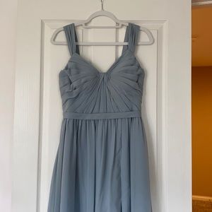 Azazie Evie Dress - Dolphin Grey